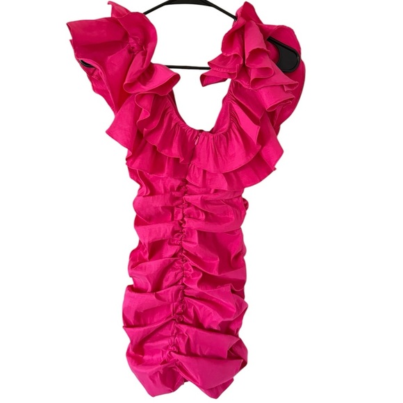 Lovers & Friends NIKOLINA RUCHED DRESS Pink - Picture 2 of 6